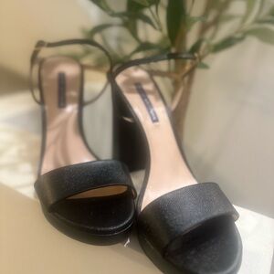Stuart Weitzman Black Heeled Sandals